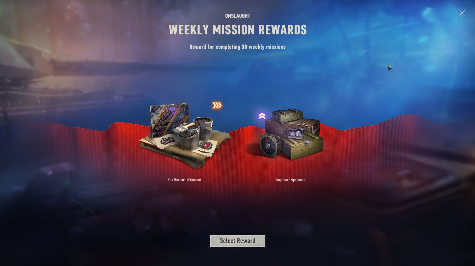 Onslaught: Weekly missions rewards - Improved Equipment